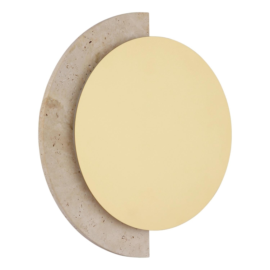 Globo - Aplique de pared LED/12W/230V 3000K Ø 25 cm travertino
