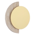 Globo - Aplique de pared LED 8W/230V 3000K, diámetro 20 cm, travertino