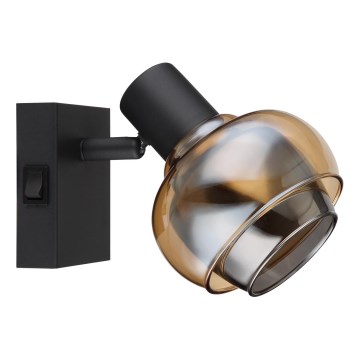 Globo - Aplique de pared orientable 1xE14/40W/230V, negro