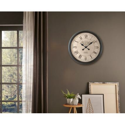 Globo - Reloj de pared Ø 58 cm, 1x pila AA
