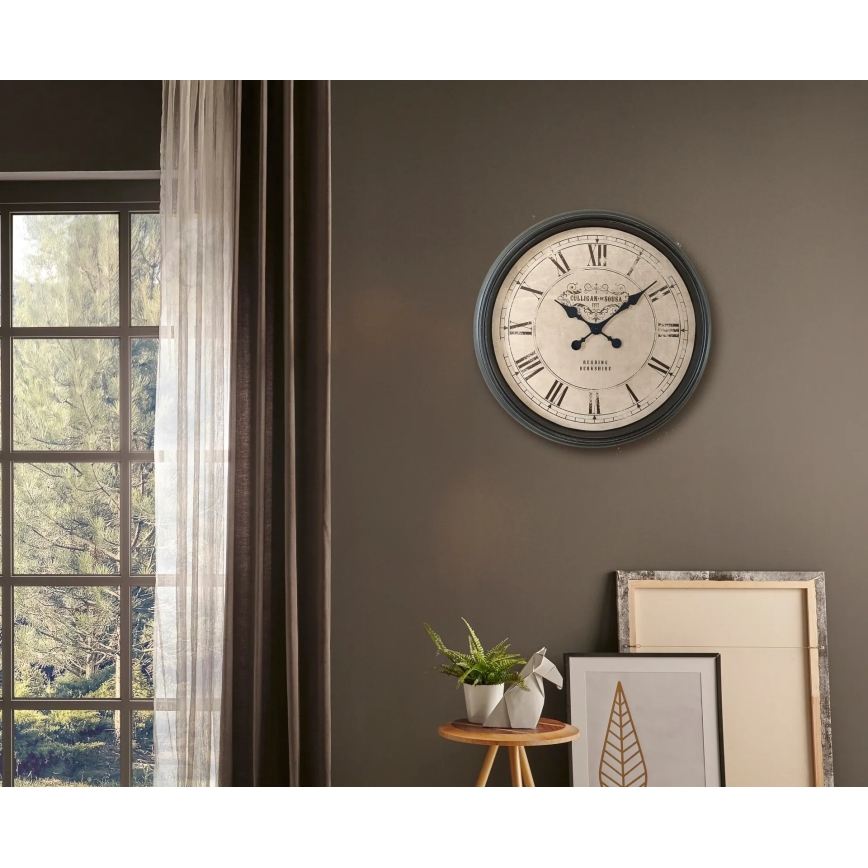 Globo - Reloj de pared Ø 58 cm, 1x pila AA