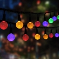 Globo - Cadena solar LED RGB 20xLED/0,06W/3V 770 cm IP44
