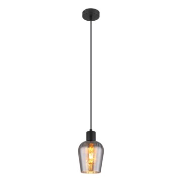 Globo - Lámpara colgante 1xE27/40W/230V diá. 13,5 cm negro