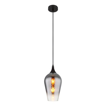 Globo - Lámpara colgante 1xE27/60W/230V diá. 18 cm negro
