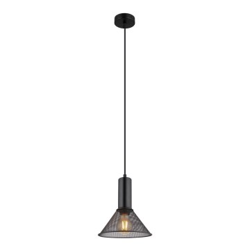 Globo - Lámpara colgante 1xE27/60W/230V negro