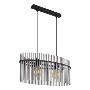 Globo - Lámpara colgante 2xE27/60W/230V negro