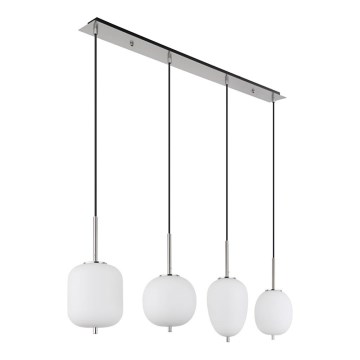 Globo - Lámpara colgante 4xE14/40W/230V blanco