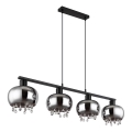 Globo - Lámpara colgante 4xE27/9W/230V negro