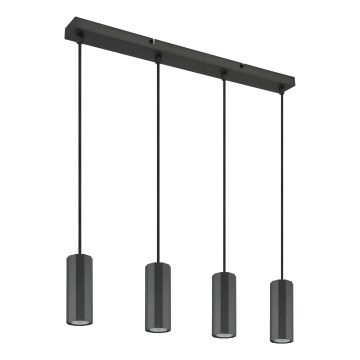 Globo - Lámpara colgante 4xGU10/25W/230V negro