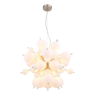 Globo - Lámpara colgante 6xE14/25W/230V diá. 55 cm blanco
