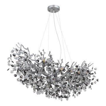 Globo - Lámpara colgante con cable 10xE14/40W/230V plateada