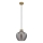 Globo - Lámpara colgante con cable 1xE27/60W/230V Ø 22 cm ahumado