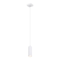 Globo - Lámpara colgante con cable 1xGU10/35W/230V blanca