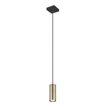 Globo - Lámpara colgante con cable 1xGU10/35W/230V negro/latón