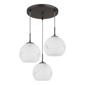 Globo - Lámpara colgante con cable 3xE27/60W/230V, diámetro 42,5 cm