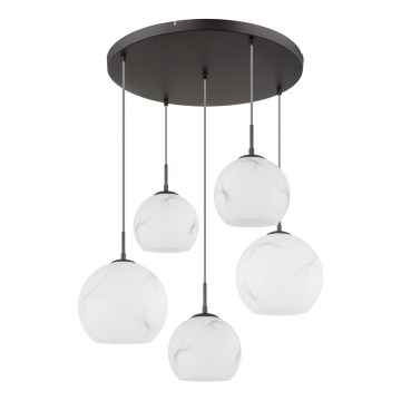 Globo - Lámpara colgante con cable 5x E27/60W/230V, diámetro 75 cm