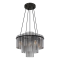Globo - Lámpara colgante con cable 5xE27/60W/230V negra