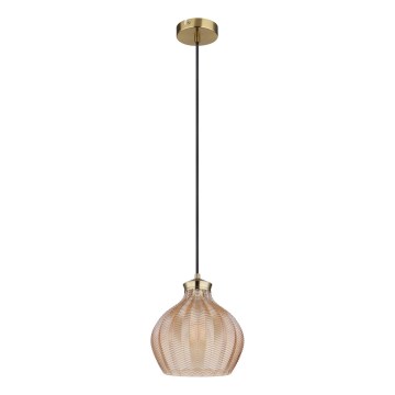 Globo - Lámpara colgante de cable 1xE27/60W/230V Ø 22 cm dorada