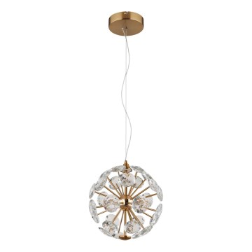 Globo - Lámpara colgante LED con cable LED/12W/230V 3000K dorada