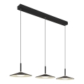 Globo - Lámpara colgante LED con cable LED/24W/230V 4000K negra