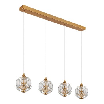 Globo - Lámpara colgante LED con cable LED/32W/230V 3000K dorada