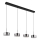 Globo - Lámpara colgante LED suspendida en cable LED/24W/230V negra/ahumada