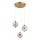 Globo - Lámpara colgante LED suspendida por cable LED/24W/230V 3000K color oro