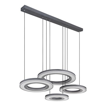 Globo - Lámpara de araña LED regulable LED/80W/230V 2700-6000K negro + control remoto