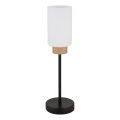 Globo - Lámpara de mesa 1xE27/60W/230V negra/blanca