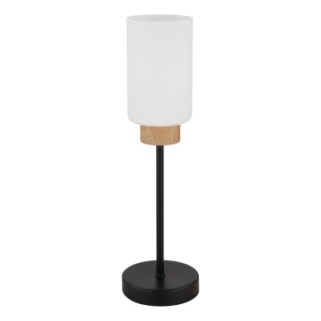 Globo - Lámpara de mesa 1xE27/60W/230V negra/blanca