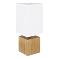 Globo - Lámpara de mesa 1xE27/7W/230V blanco/marrón