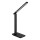 Globo - Lámpara de mesa LED recargable táctil regulable, 4W/5V, 2700/4000/6500K, 1800 mAh, negra