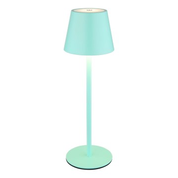 Globo - Lámpara de mesa para exterior recargable, táctil y regulable 3 en 1 LED/3W/5V 3000/4000/5000K IP54 1800 mAh verde menta
