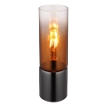Globo - Lámpara de mesa táctil 1xE27/25W/230V diá. 9 cm negro/cobre