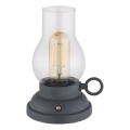 Globo - Lámpara de mesa táctil recargable LED regulable LED/1W/3,7V 1200 mAh antracita
