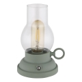 Globo - Lámpara de mesa táctil recargable LED regulable LED/1W/3,7V 1200 mAh verde