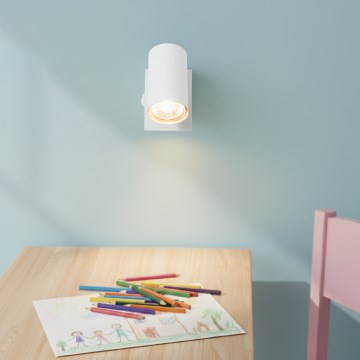 Globo - Lámpara de pared con foco 1xGU10/25W/230V blanca