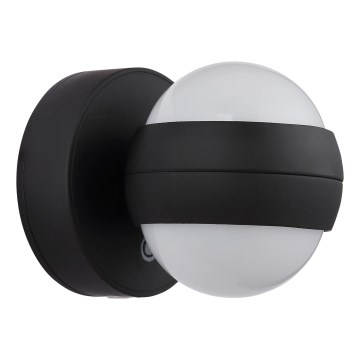 Globo - Lámpara de pared táctil recargable LED regulable LED/1,4W/5V 1800 mAh negra