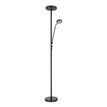 Globo - Lámpara de pie LED regulable LED/18,5W/230V + LED/4,5W 3000K negra