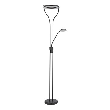 Globo - Lámpara de pie LED regulable LED/20W/230V + LED/4W 3000K negra