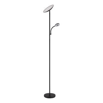 Globo - Lámpara de pie LED regulable LED/20W/230V+ LED/5W 3000/4000/6500K negra