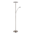 Globo - Lámpara de pie LED regulable LED/28W/230V + LED/5W 3000K cromo mate