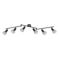 Globo - Lámpara de techo con 6 focos 6xE14/40W/230V negro/marrón