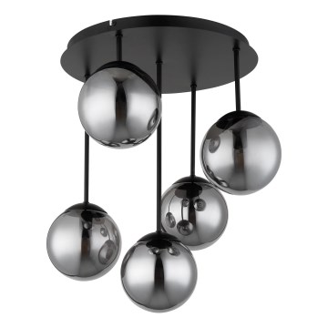 Globo - Lámpara de techo de montaje en superficie 5xE14/25W/230V, negra