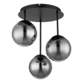 Globo - Lámpara de techo de superficie 3xE14/25W/230V negra