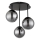 Globo - Lámpara de techo de superficie 3xE14/25W/230V negra