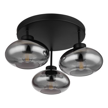 Globo - Lámpara de techo de superficie 3xE27ILLU/40W/230V negra