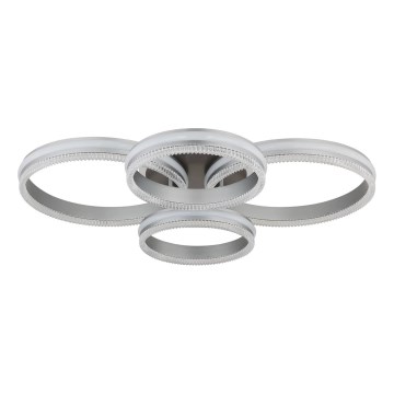 Globo - Lámpara de techo LED regulable 90W/230V 2700-6000K plateada + mando a distancia