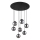 Globo - Lámpara LED colgante 7xG9/3,5W/230V ahumado/negro