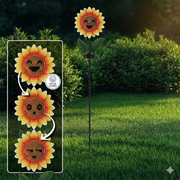 Globo - Lámpara solar LED 200xLED/3V IP44 600 mAh con diseño floral